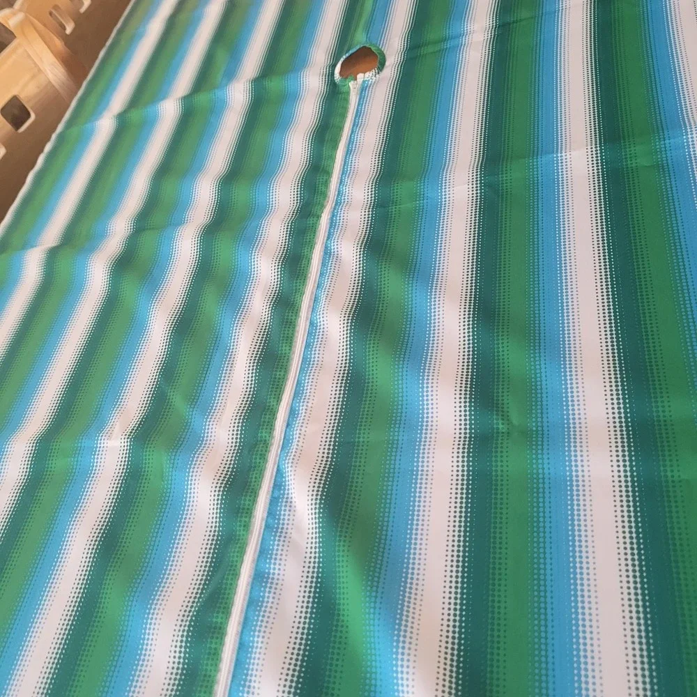80x60 Outdoor Umbrella Tablecloth Green Blue White Polyester Spring Party